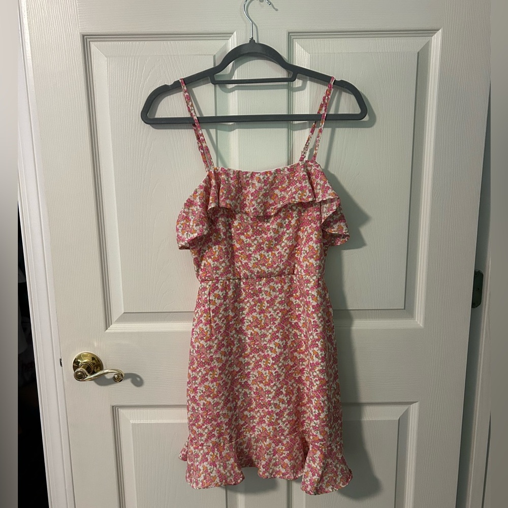 Altard state pink and orange floral mini dress